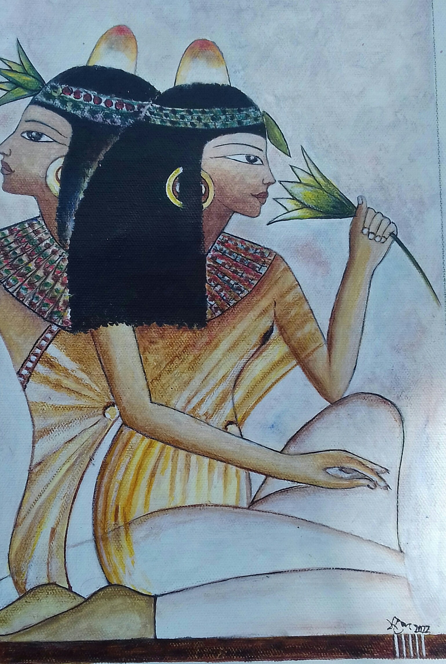 Egyptian wall art by THILAKA KASTHURISINGHE