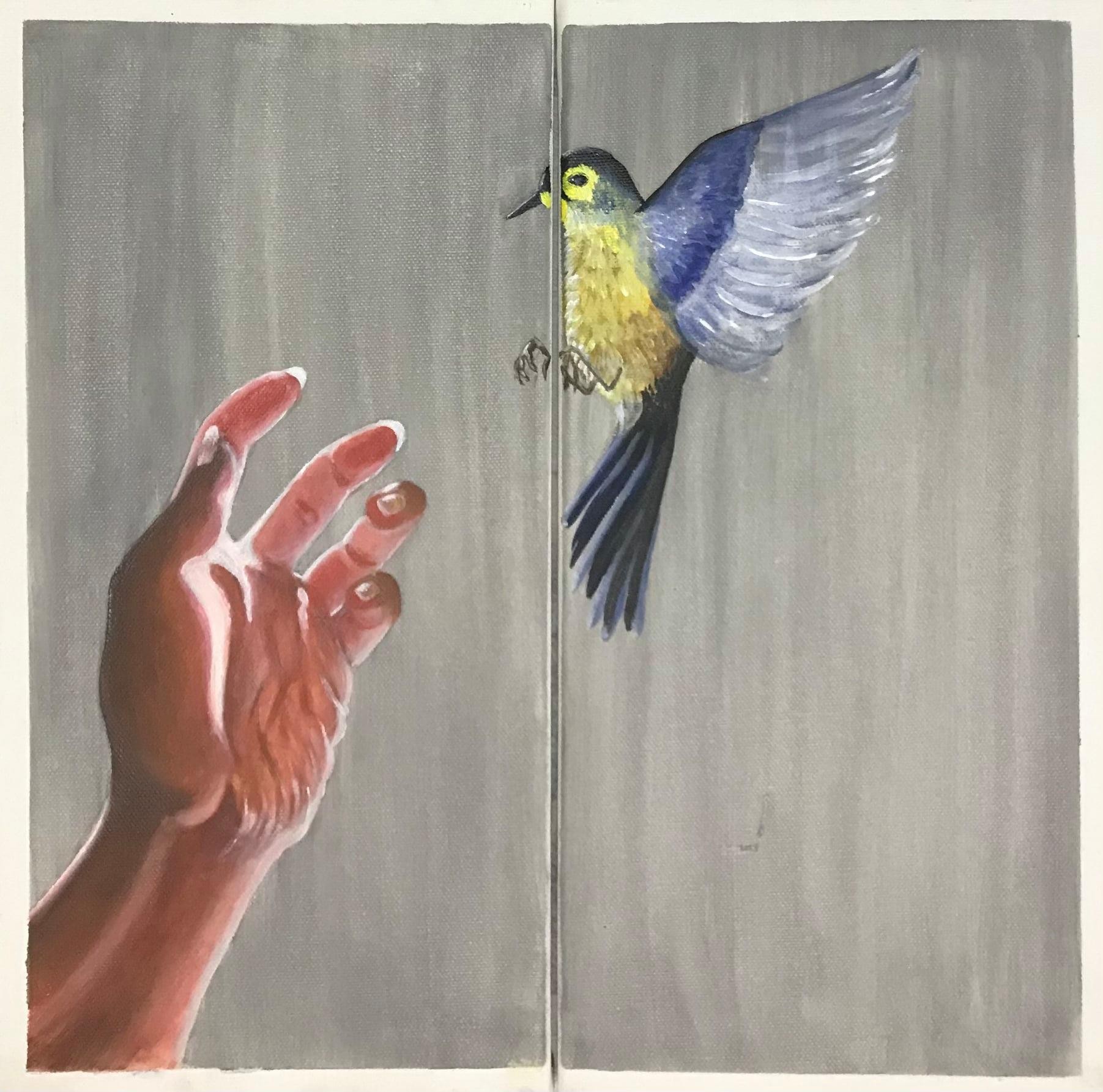 Hand and Brid by Premila Perera