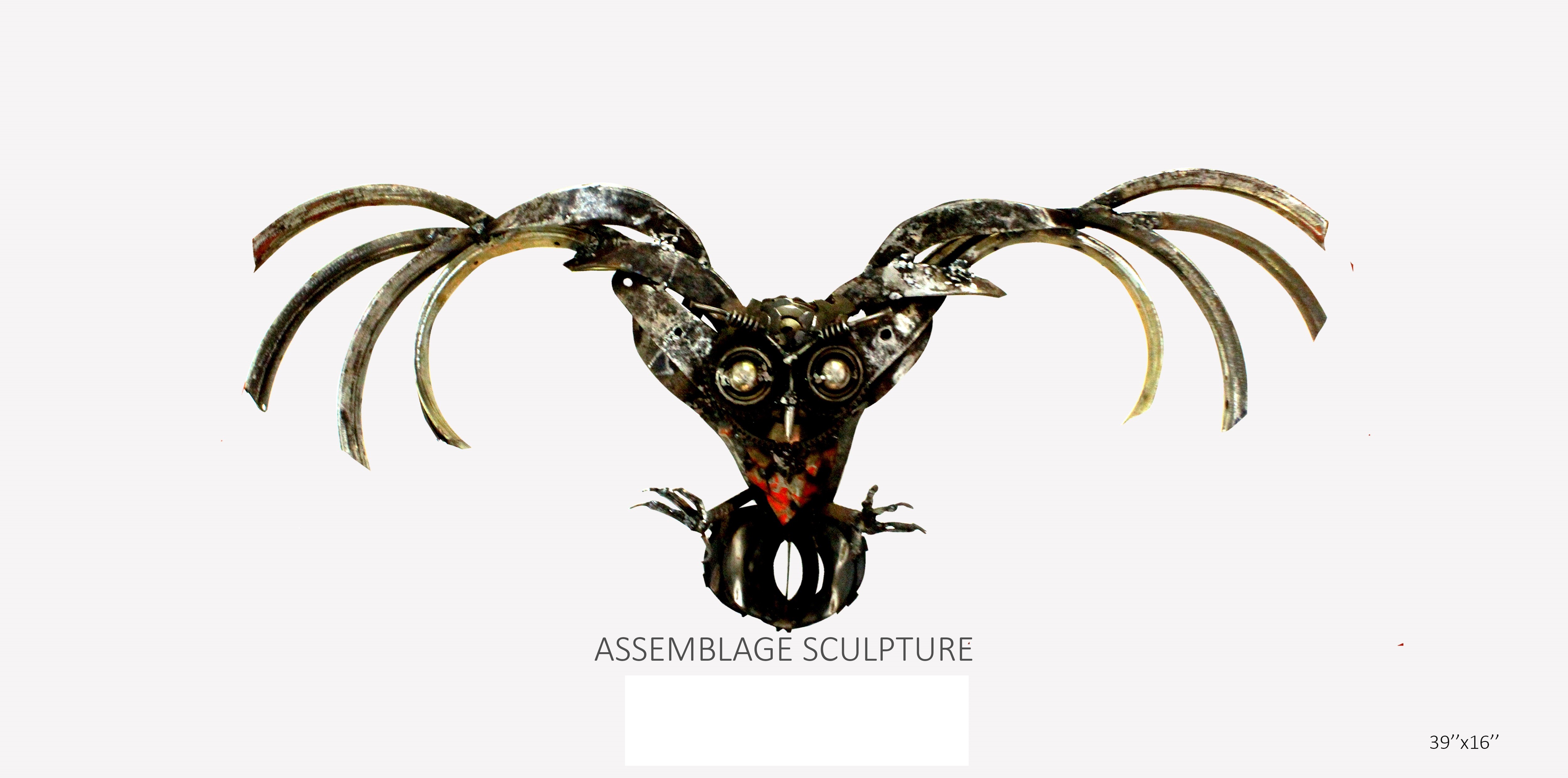 Metal Assemblage  Owl by RANGA BANDARA