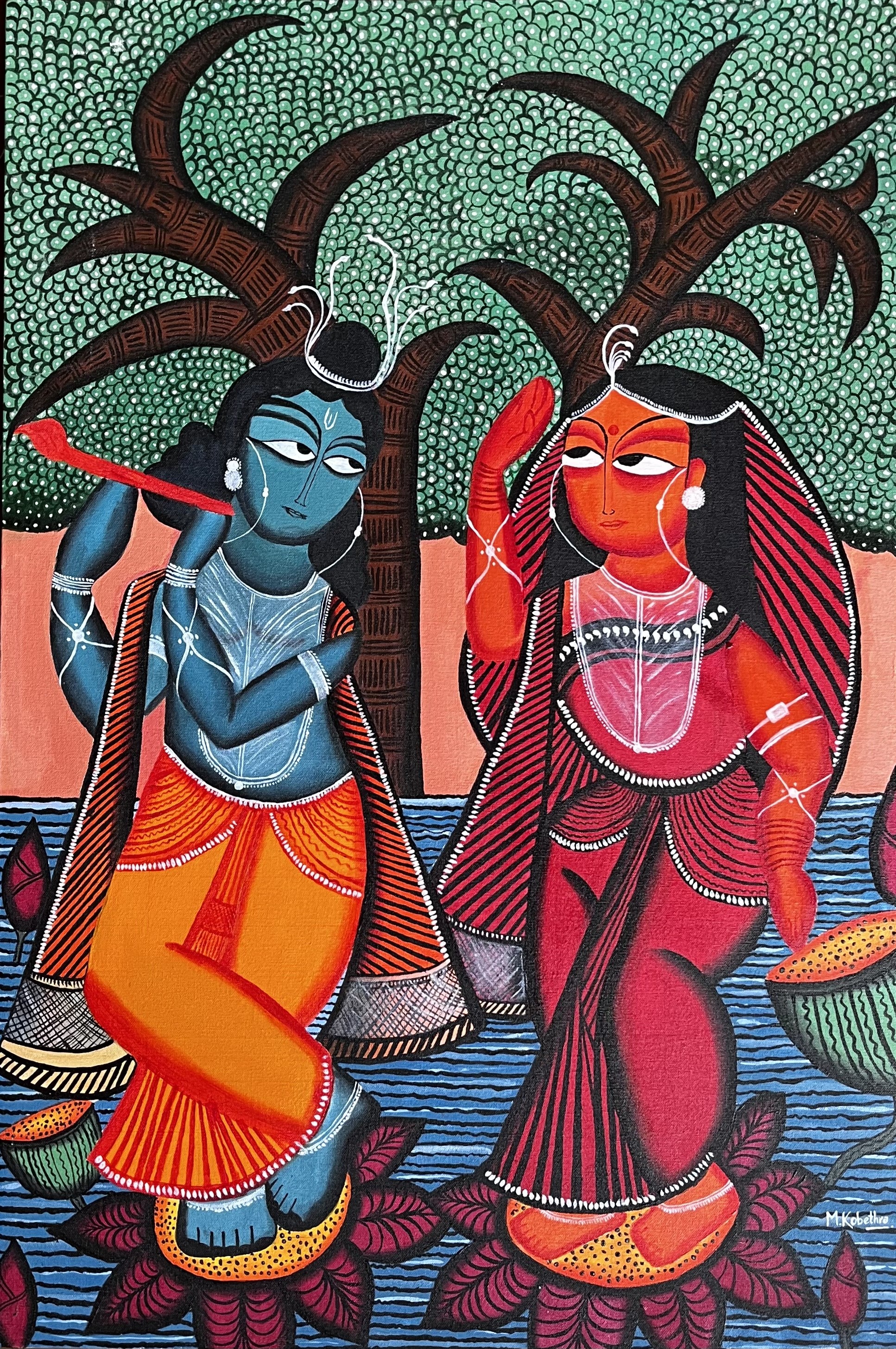 Radha and Krishna by Kobethra Maheswaran