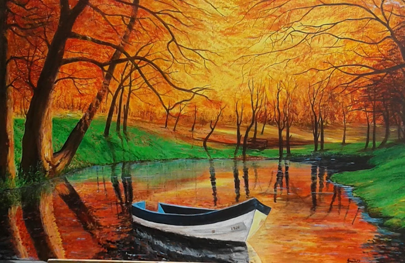 Boat by the Lake by Iranganie Wickramasinghe