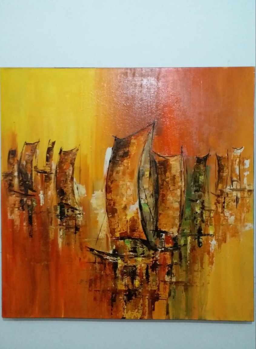 Harbour abstract by Sudath Pushpakumara