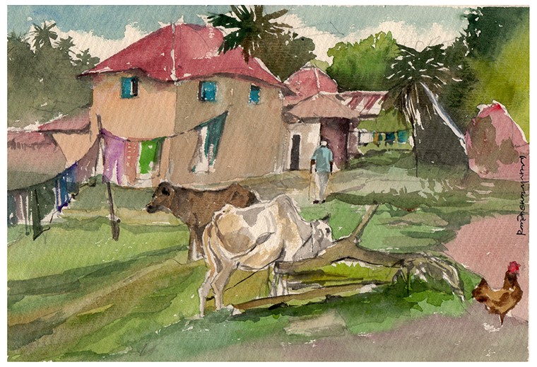 village by Ranjan Ekanayake
