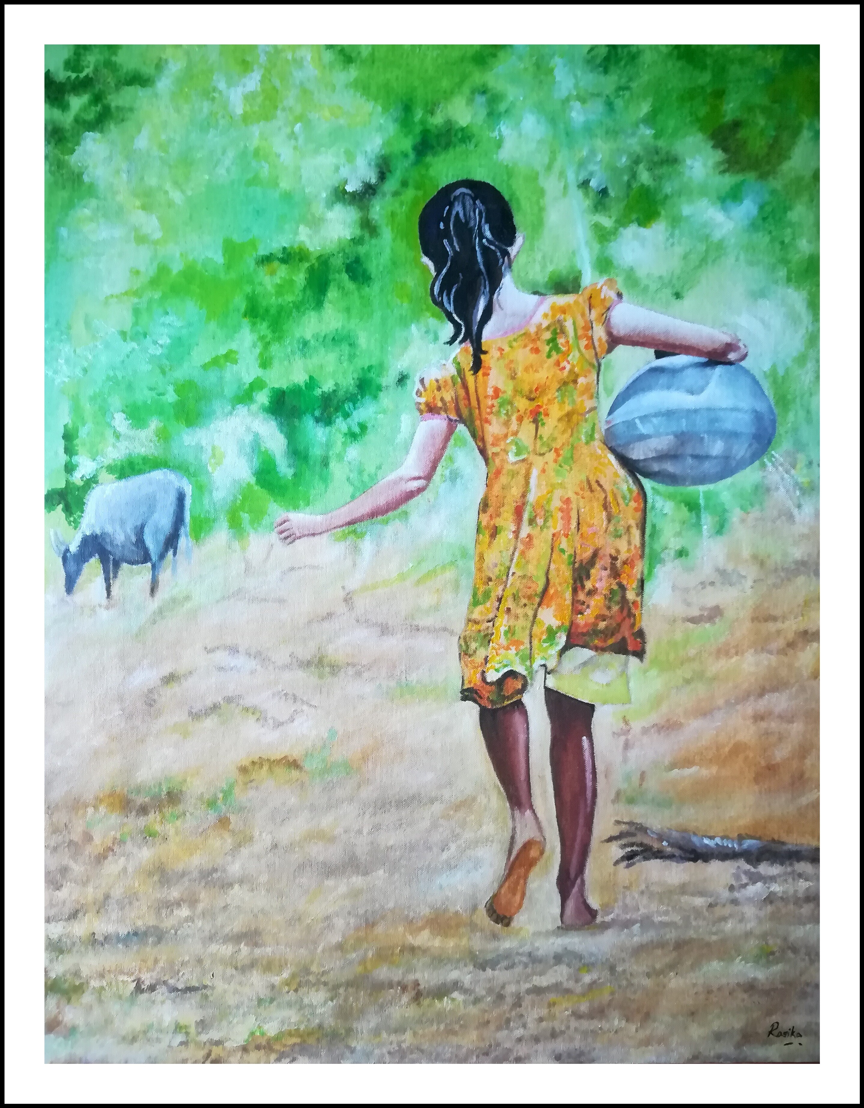 Village Girl by Rasika Pathirana