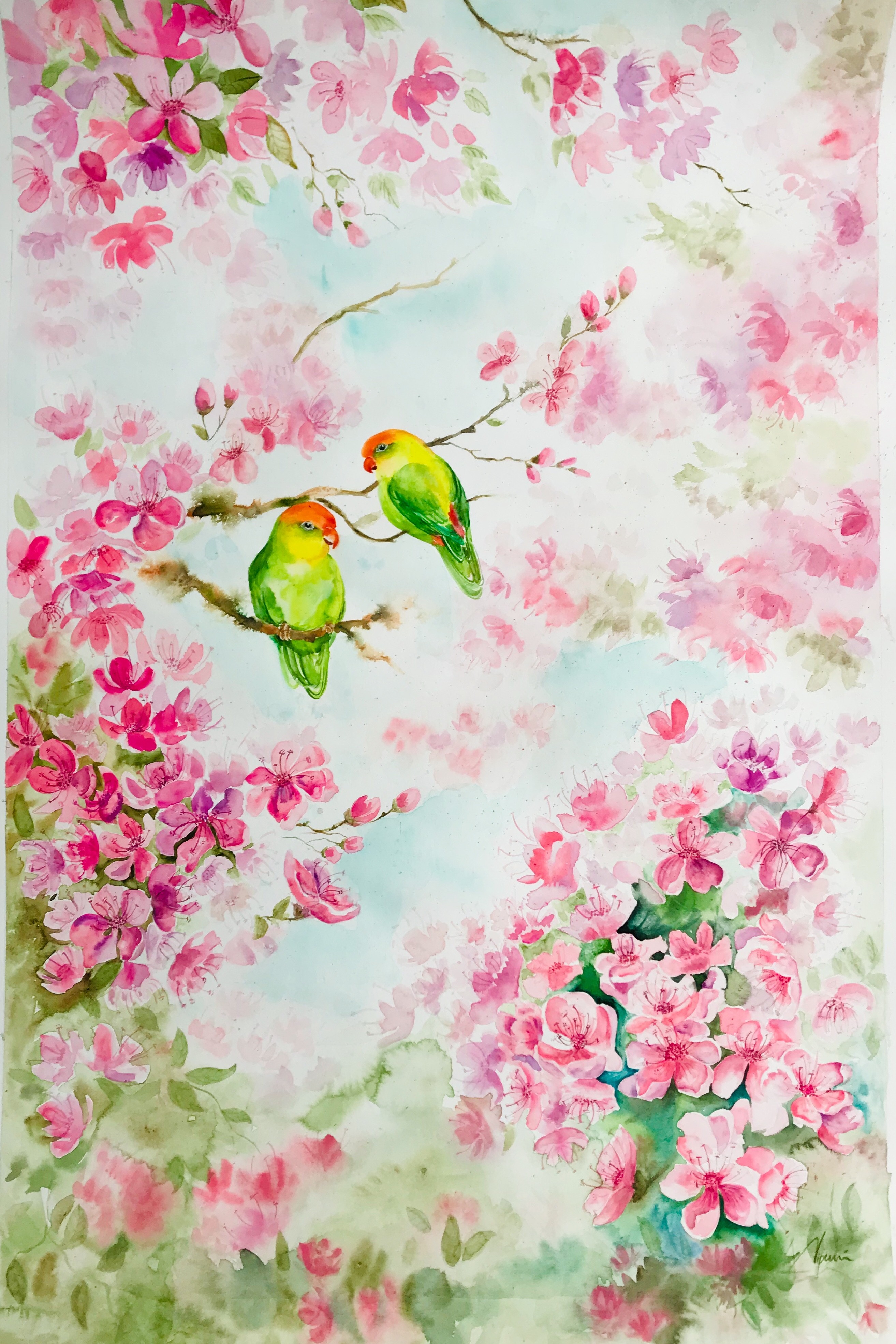 Hanging Parrots by NIPUNI MALLIKA ARACHCHI