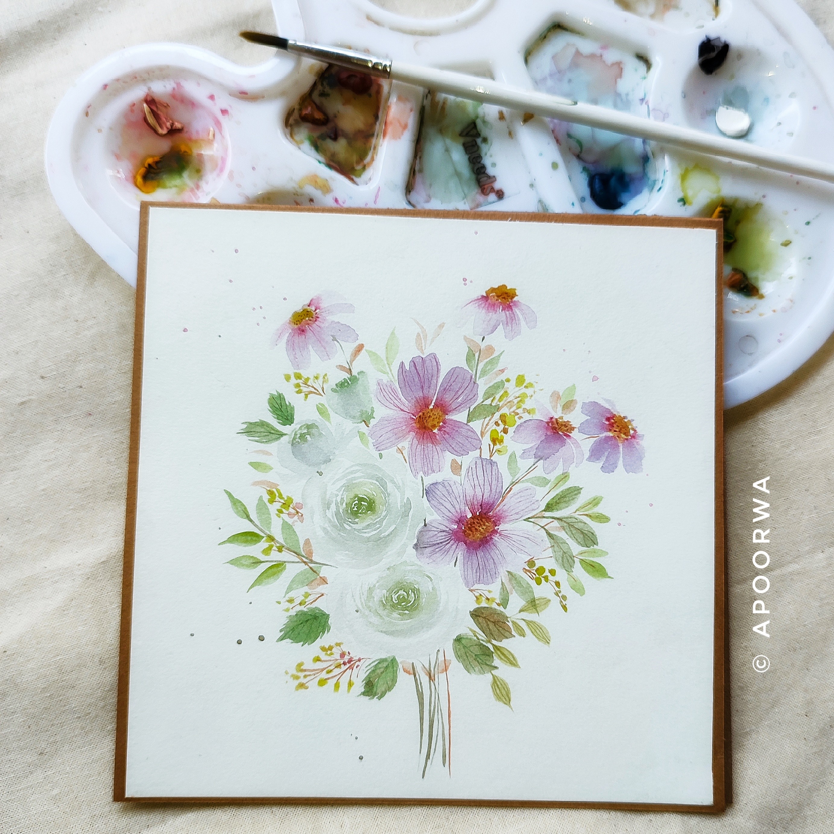 Watercolour Floral Card by Nirasha Udyani