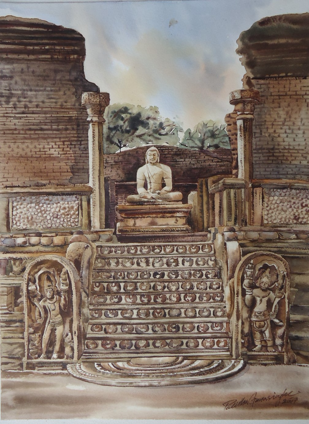 Watadagaya, Polonnaruwa by Palitha Gunasinghe