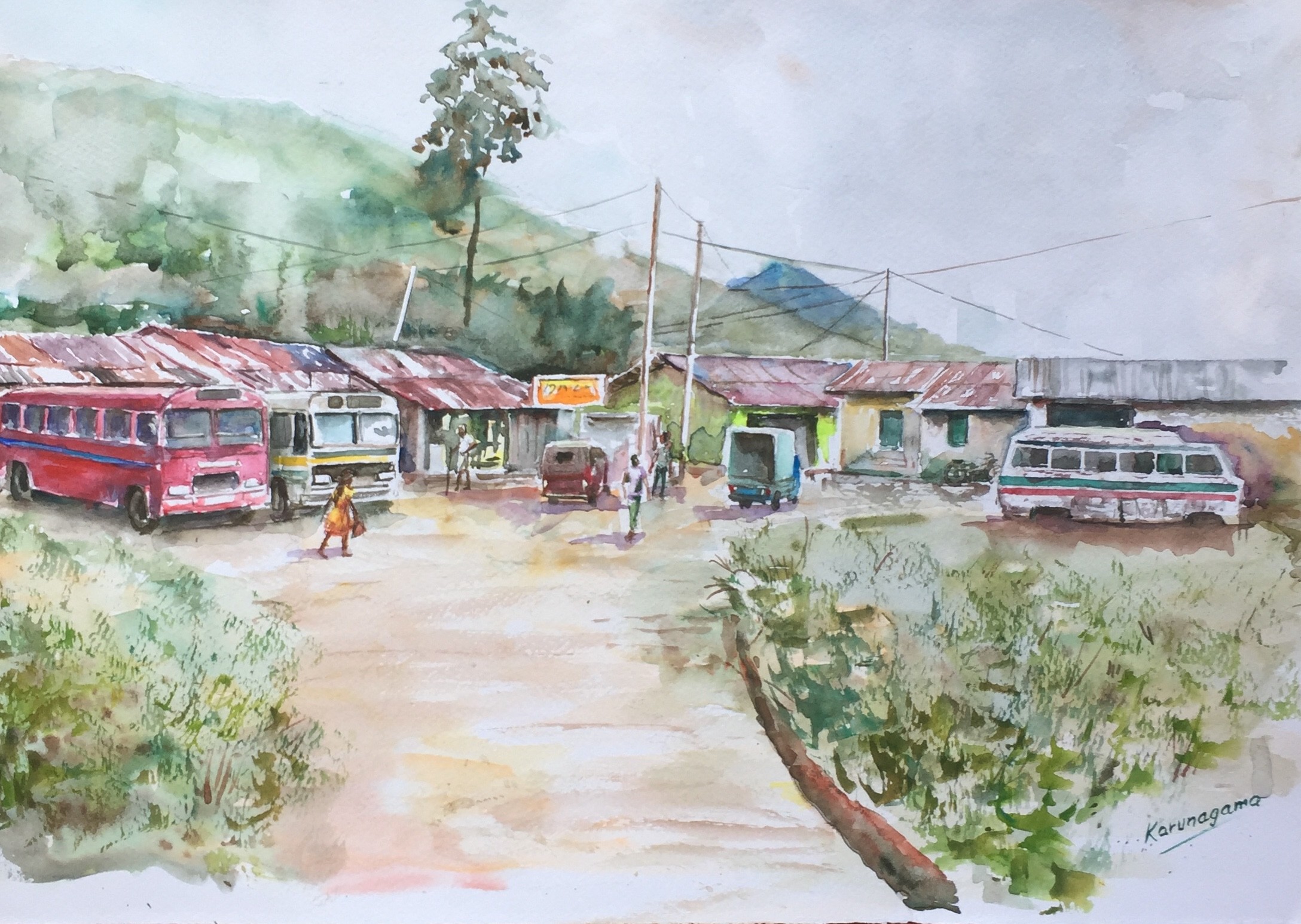 Bus stand by Sarath Karunagama