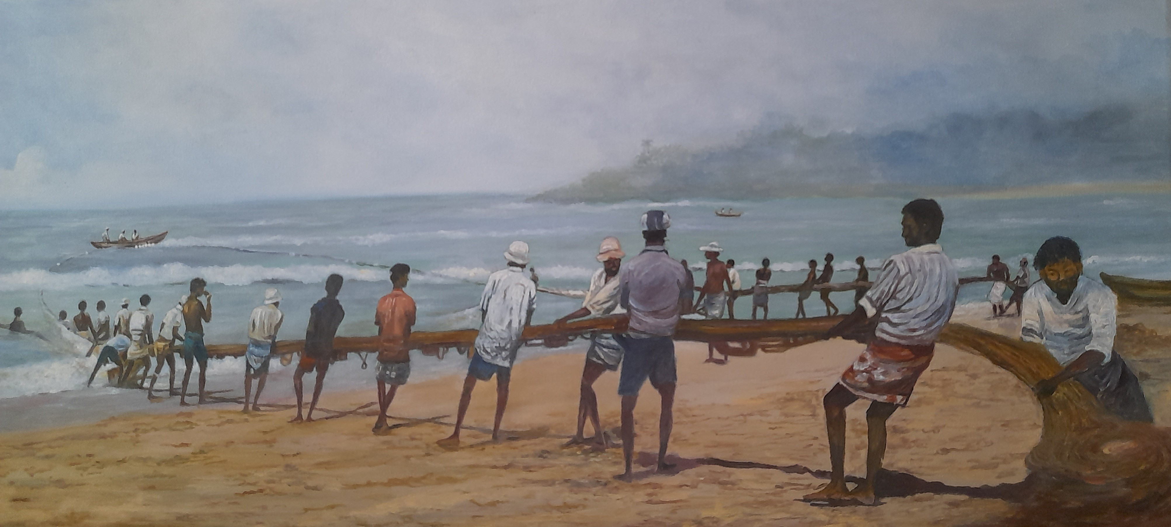 Pulling nets by Mangala Madanayake