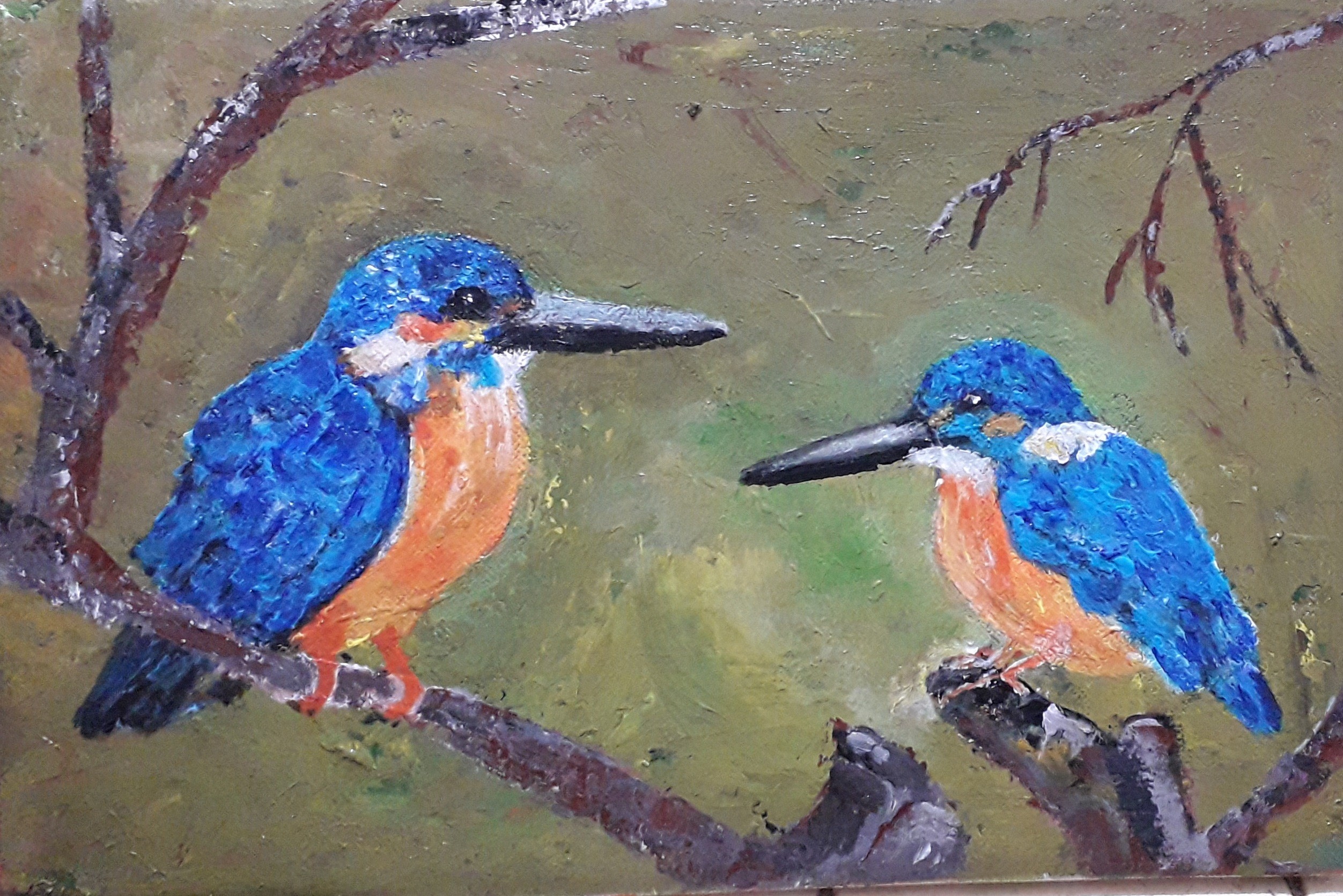 Pair of Kingfisher by Simpson David
