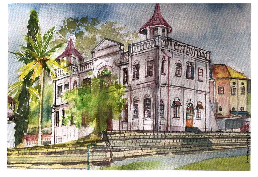 old Building Dharmaraja College by Ranjan Ekanayake