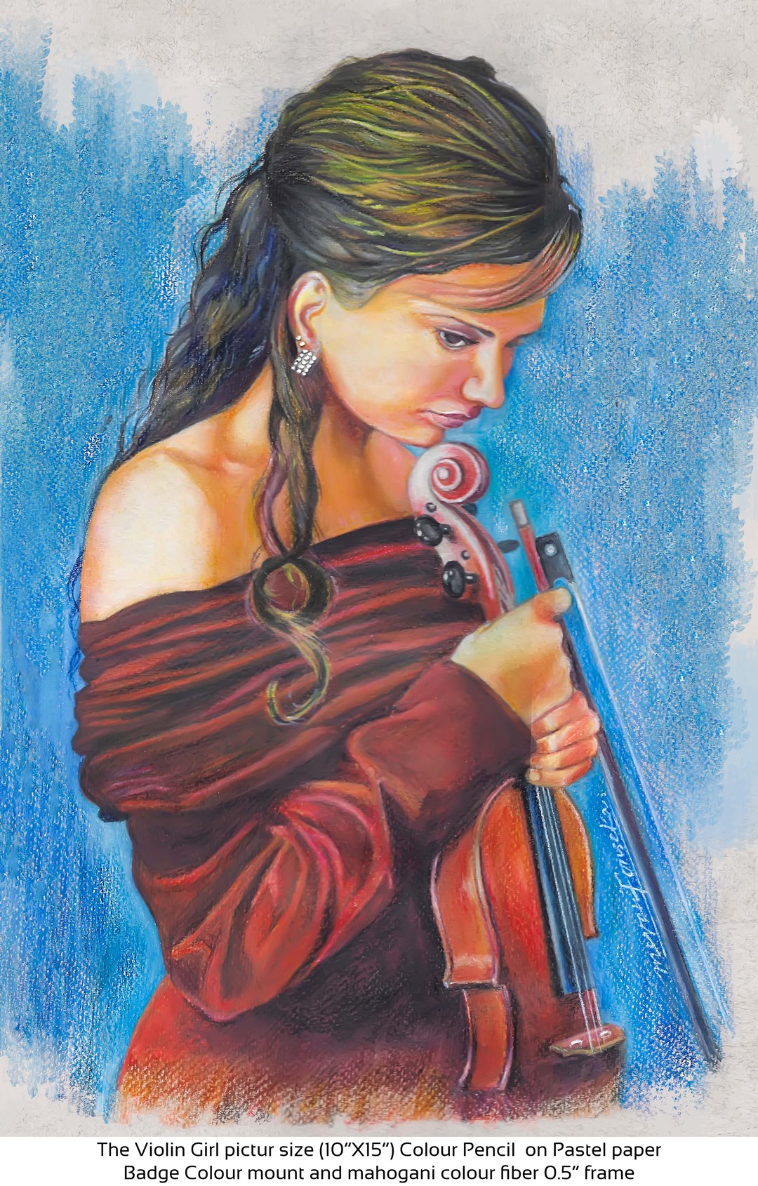The Girl play the Violin by MEVAN FONSEKA