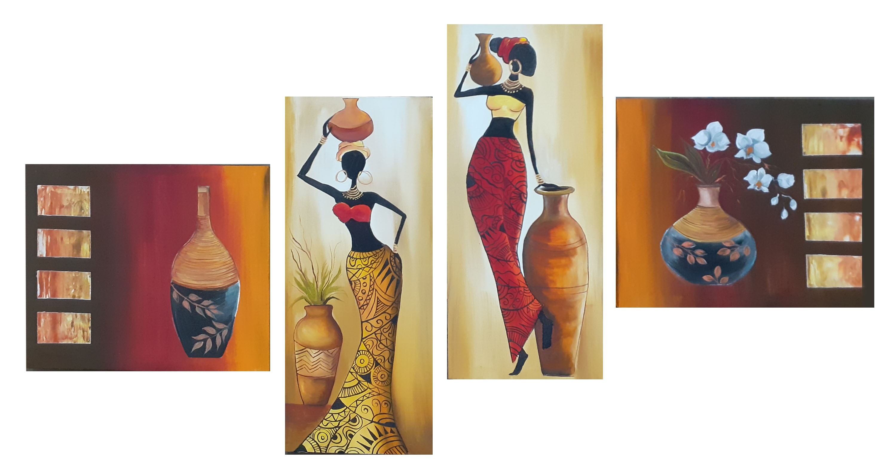 pot with African ladies by Nayoni Kulasooriya
