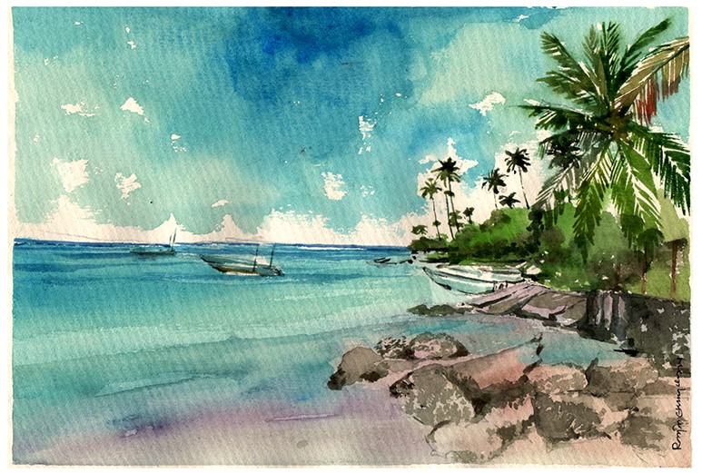 beach by Ranjan Ekanayake