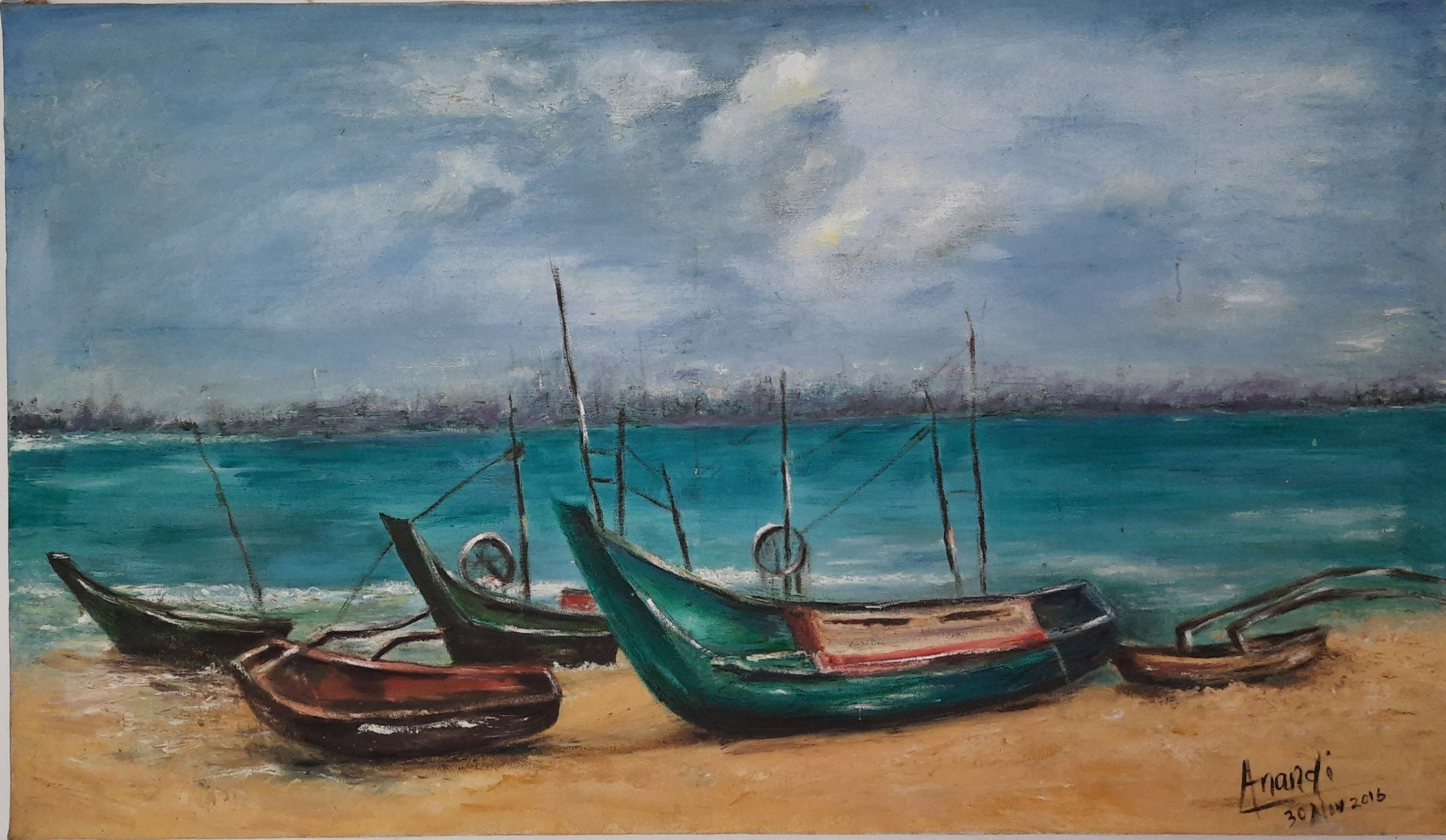 Matara Beach by Anandi Goonewardene