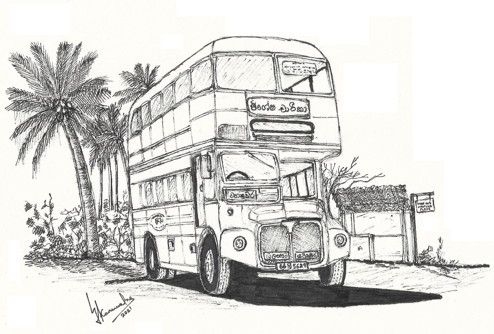 Routemaster Bus in Ceylon by Lahiru Karunaratne