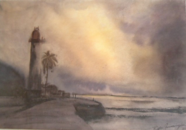 Galle Light House by Palitha Gunasinghe