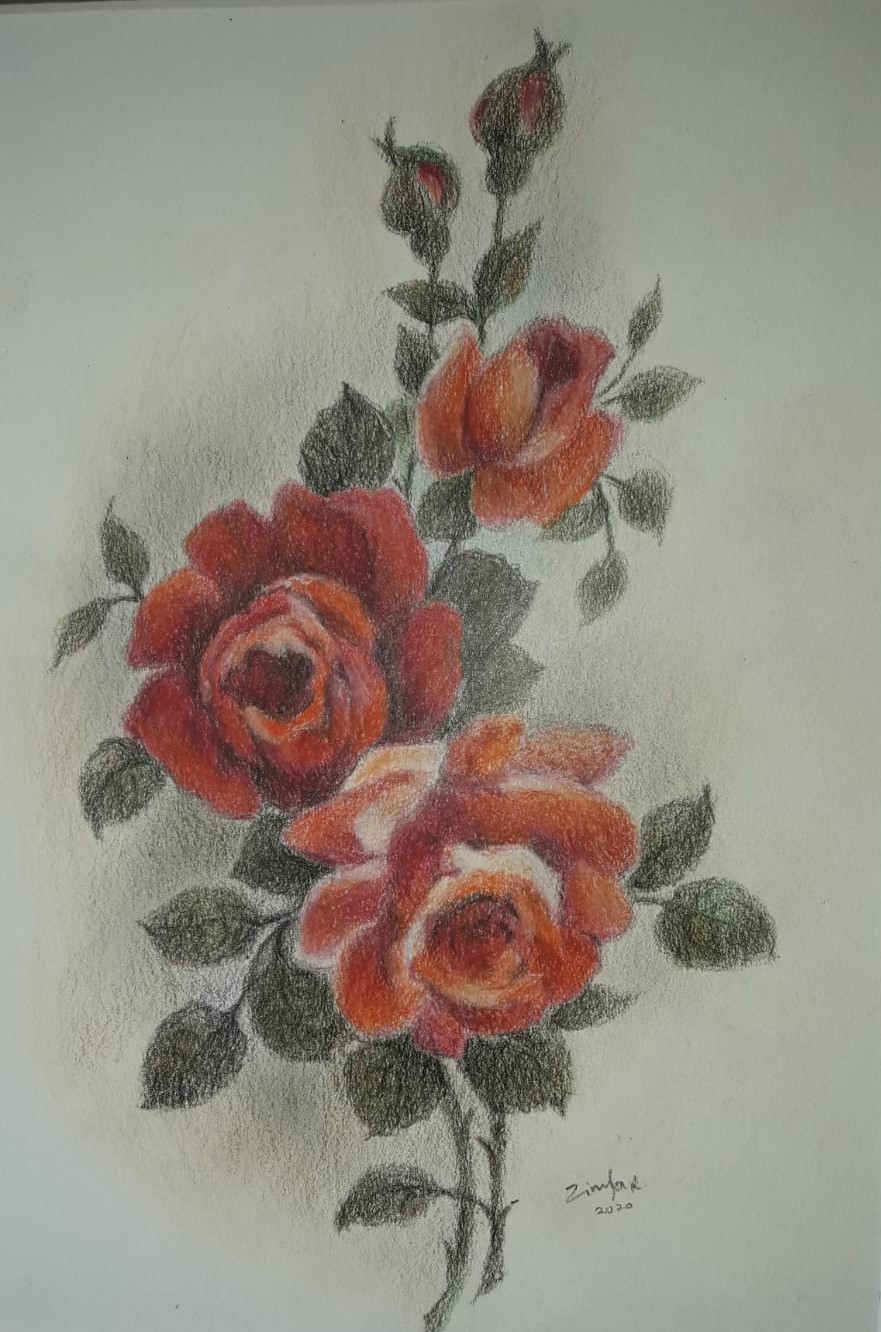 RED ROSES by Zinufa Razik