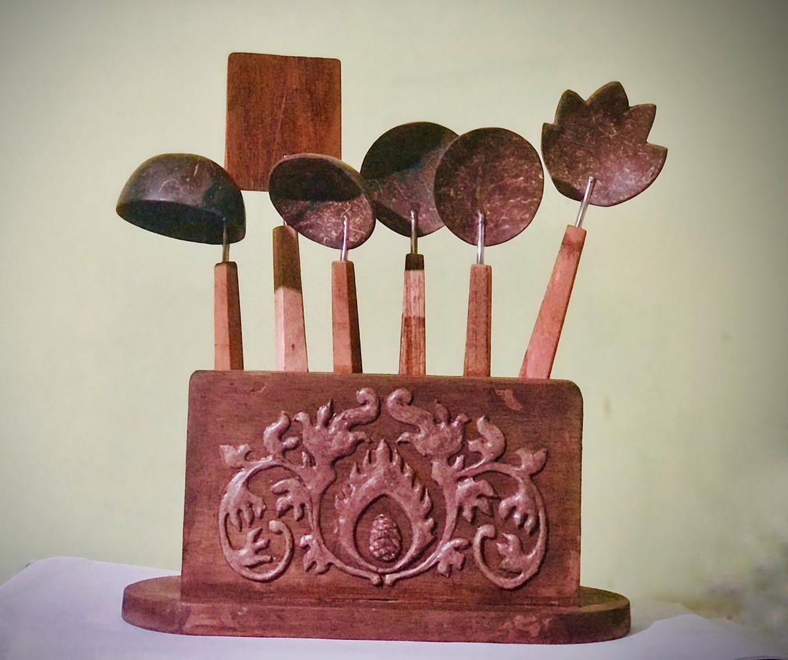 Evolution of coconut spoon by Newton Rajasinghe
