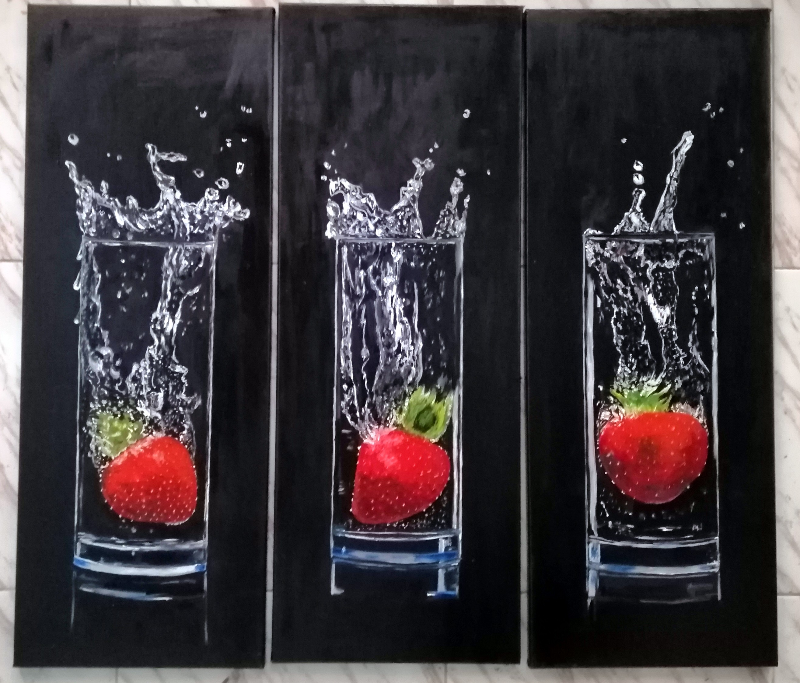 03 Pieces Wall Art Painting by Nadeesha Madhushani