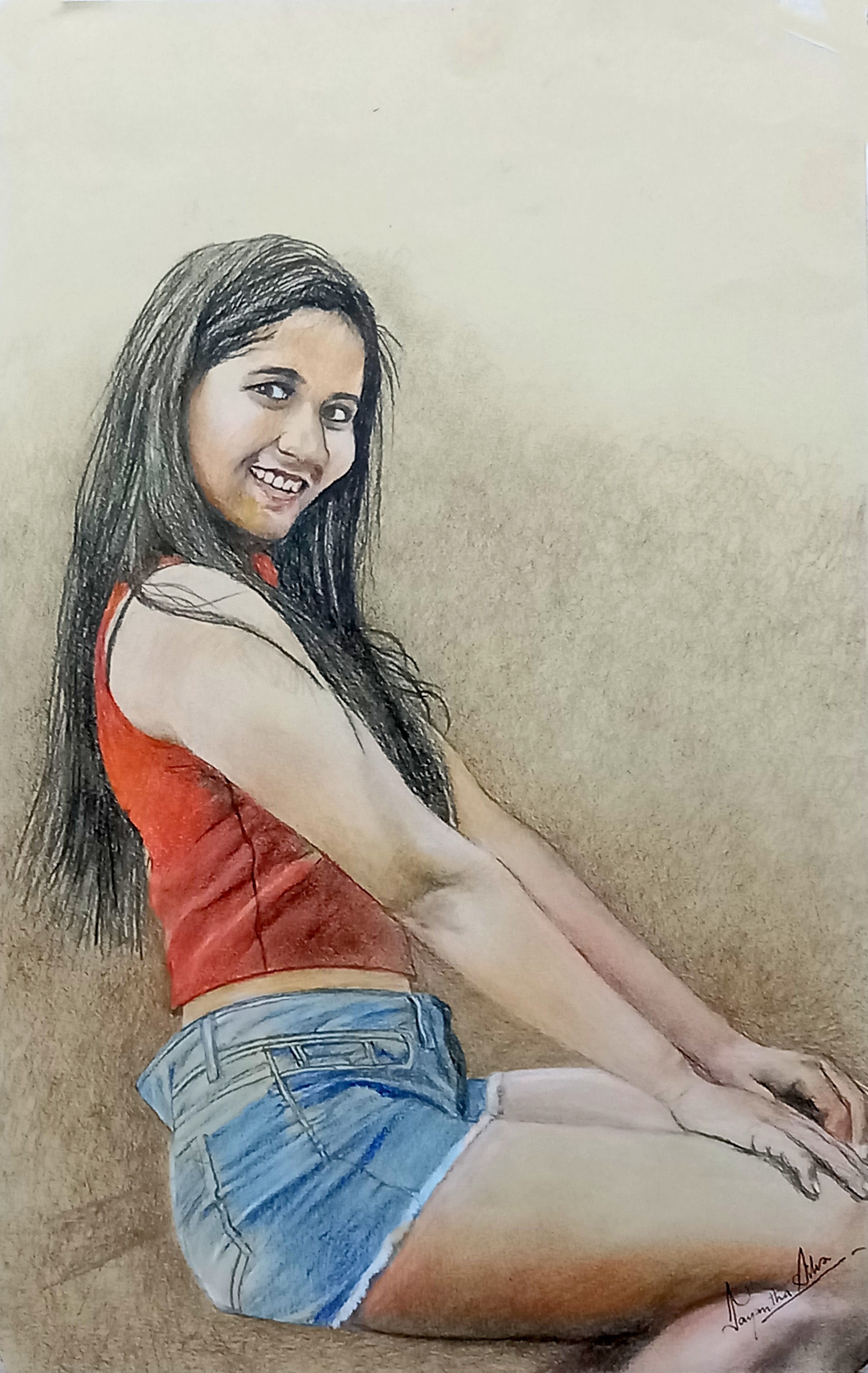 Venus in Blue Jeans by Jayantha Silva