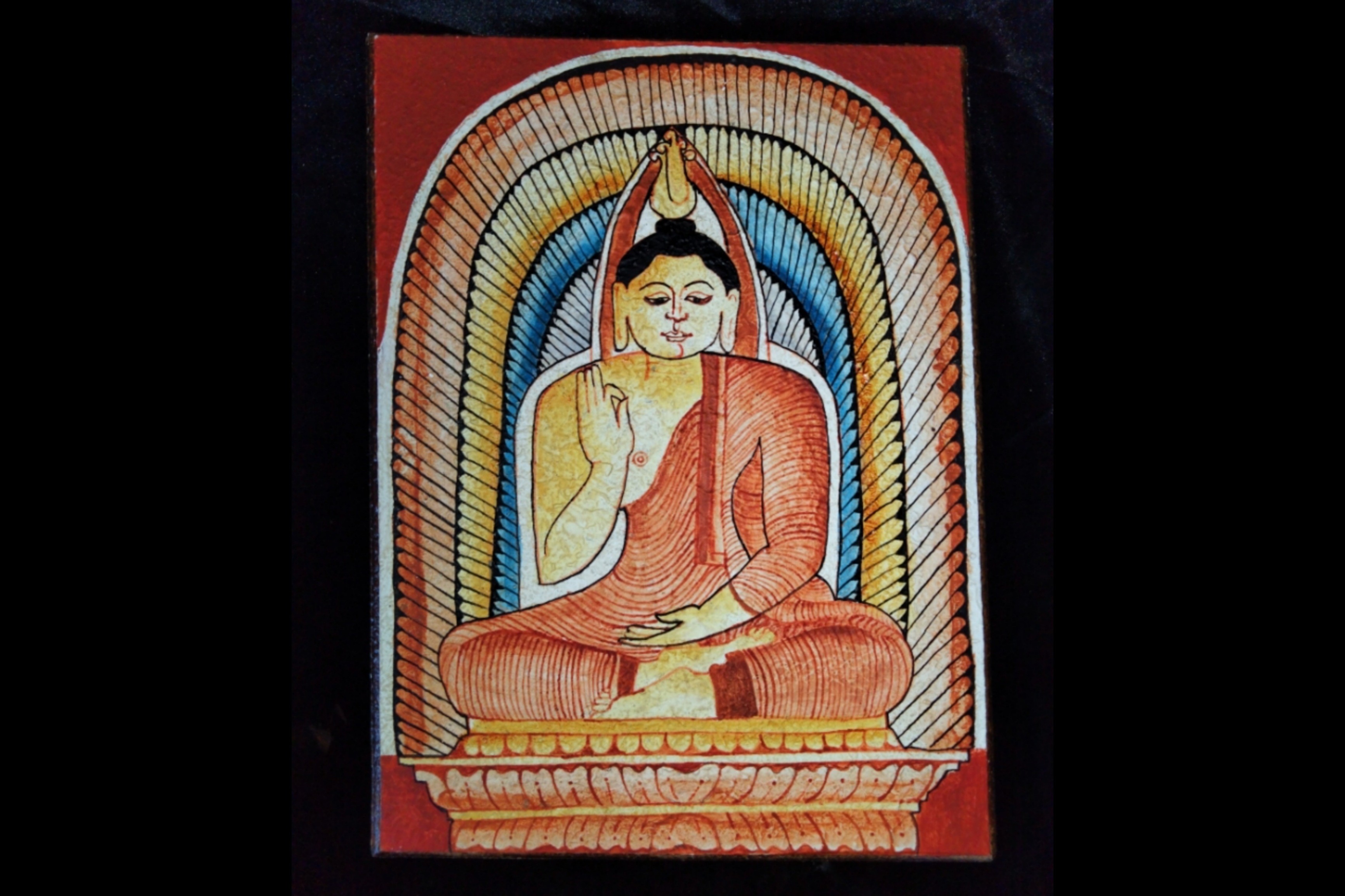 Traditional lord buddha panel by W.A.P.  Saman Kumara