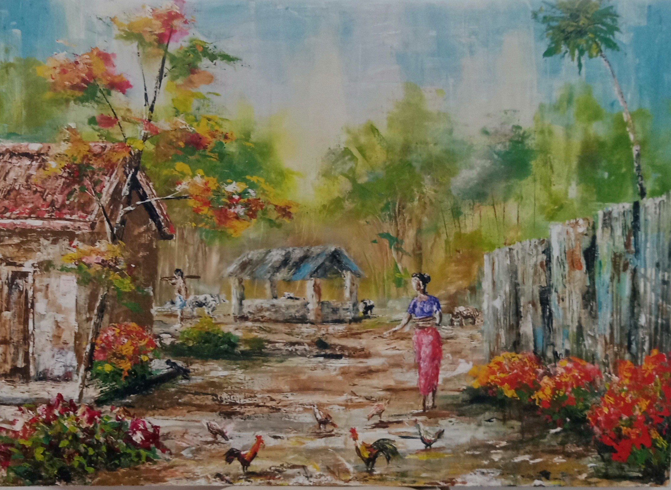 Village life by Madhawa Chandraratne