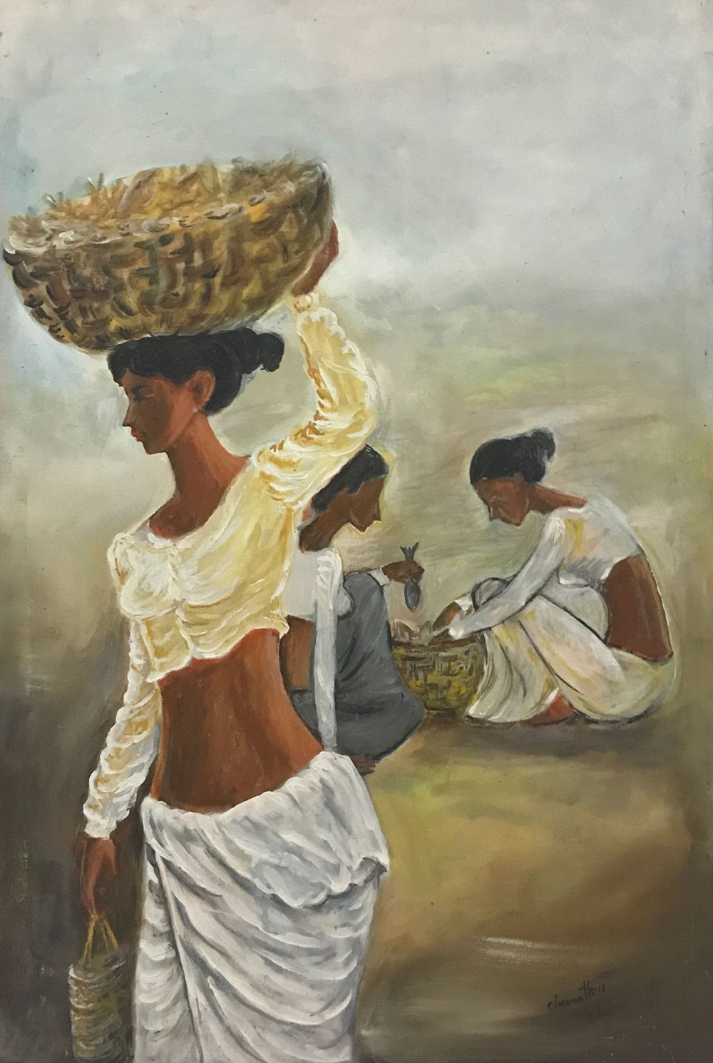 Women on the beach by Chamath Lokuliyana