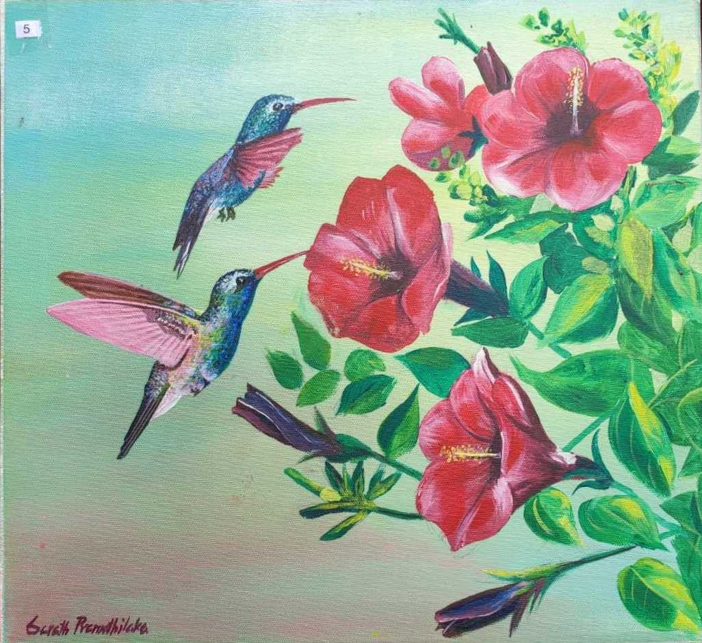 Hummingbirds by Sarath Premathilake