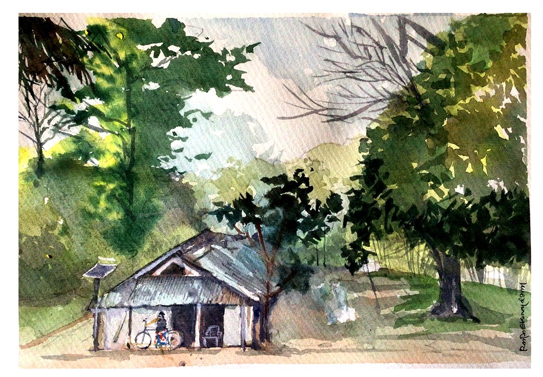 village by Ranjan Ekanayake
