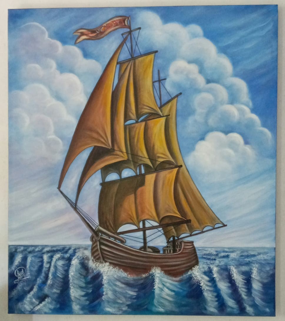 A sailing ship by SUMITH FERNANDO