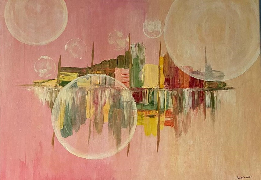 bubble pink- by Fuziya Careem