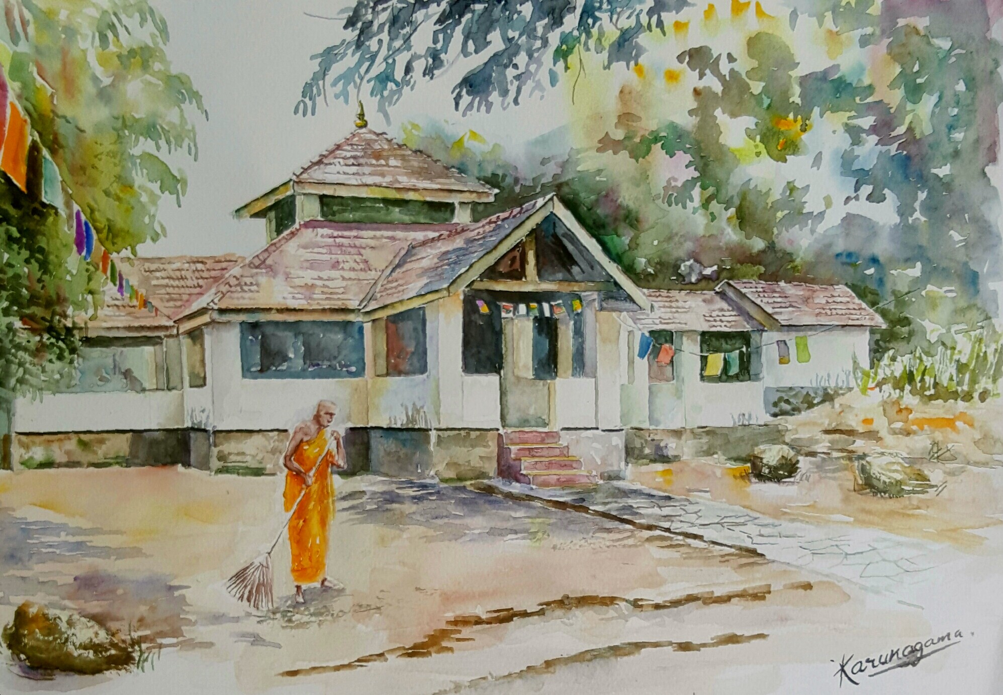 Aukana Temple by Sarath Karunagama