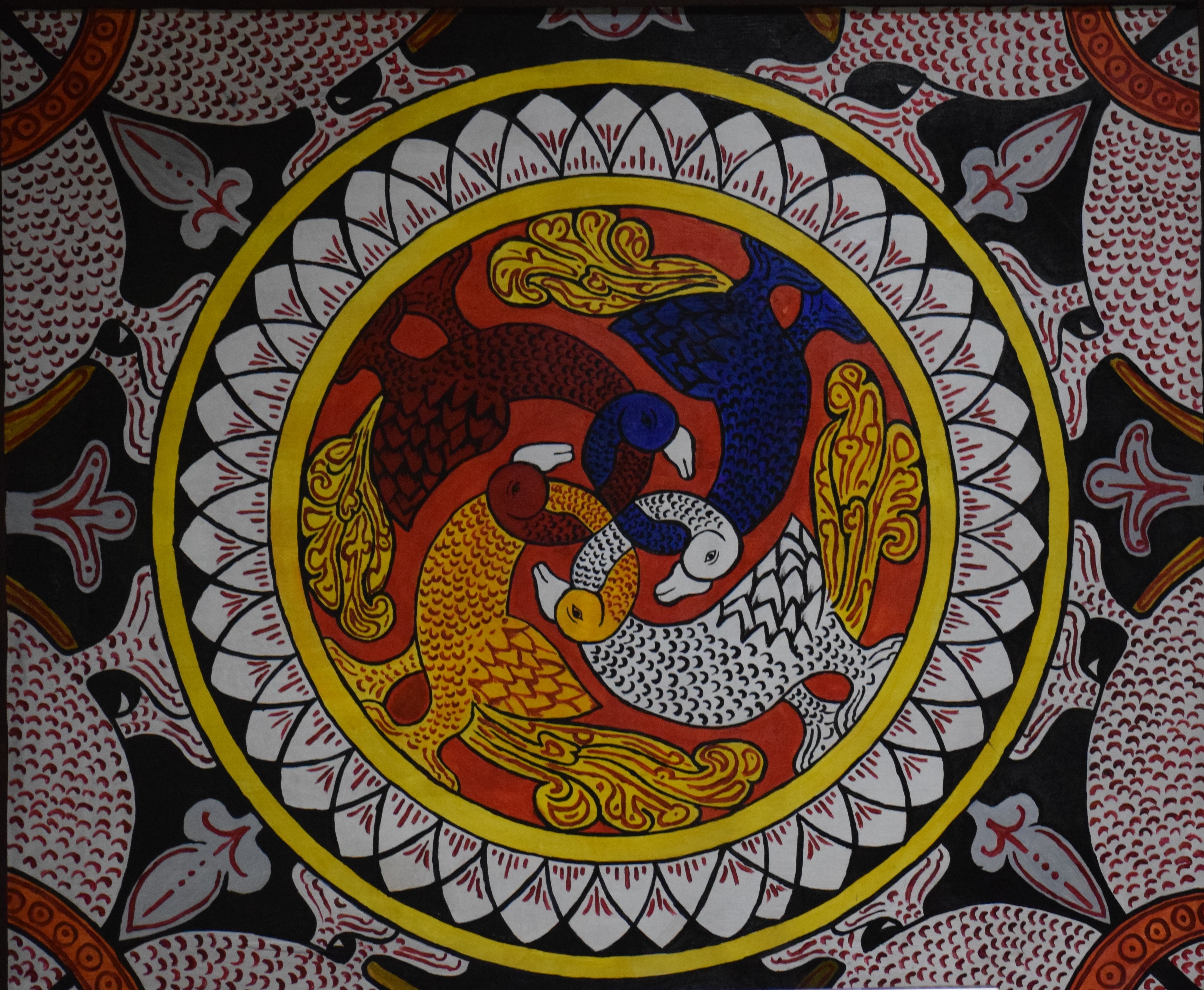 Painting at Sri Dalada Maligawa by Gayan Hemarathne