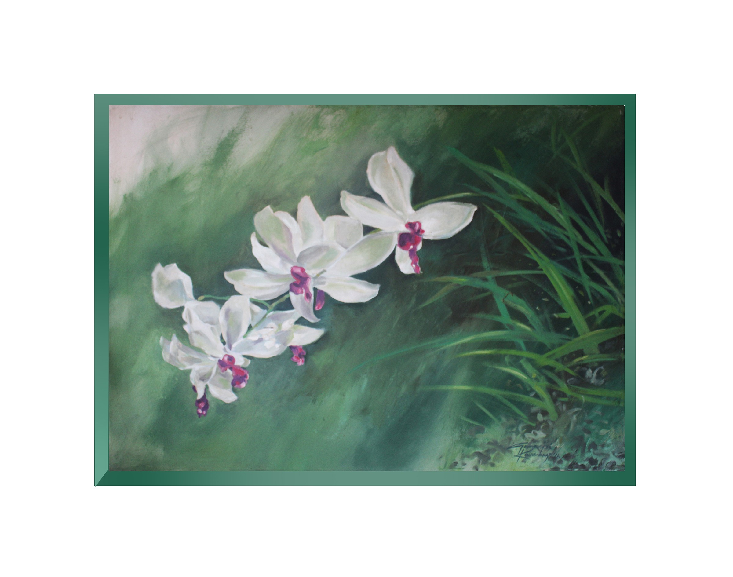 GK-WHITE ORCHIDS by Gunasiri Kolambage