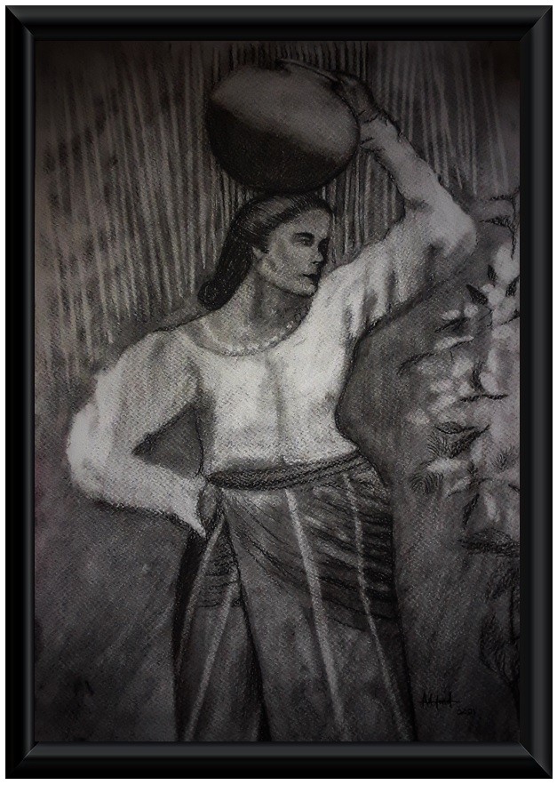 Portrait of a Traditional Woman by Lahiru Karunaratne