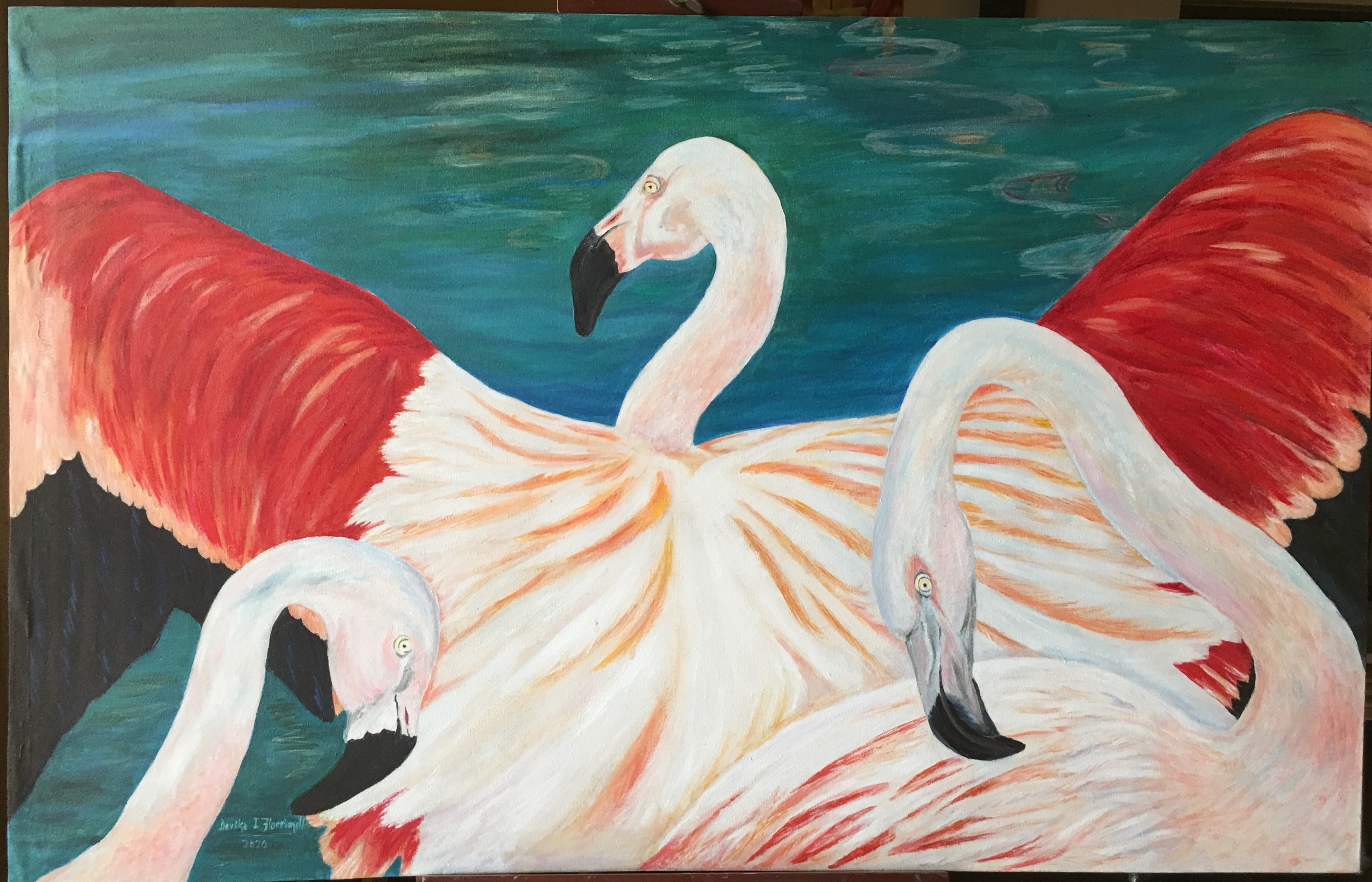 The Dance of the Flamingos by Devika Ilayperuma-Florrimell