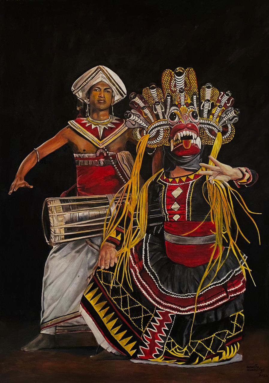 Sri Lankan Devil Dance by Hemantha Warakapitiya