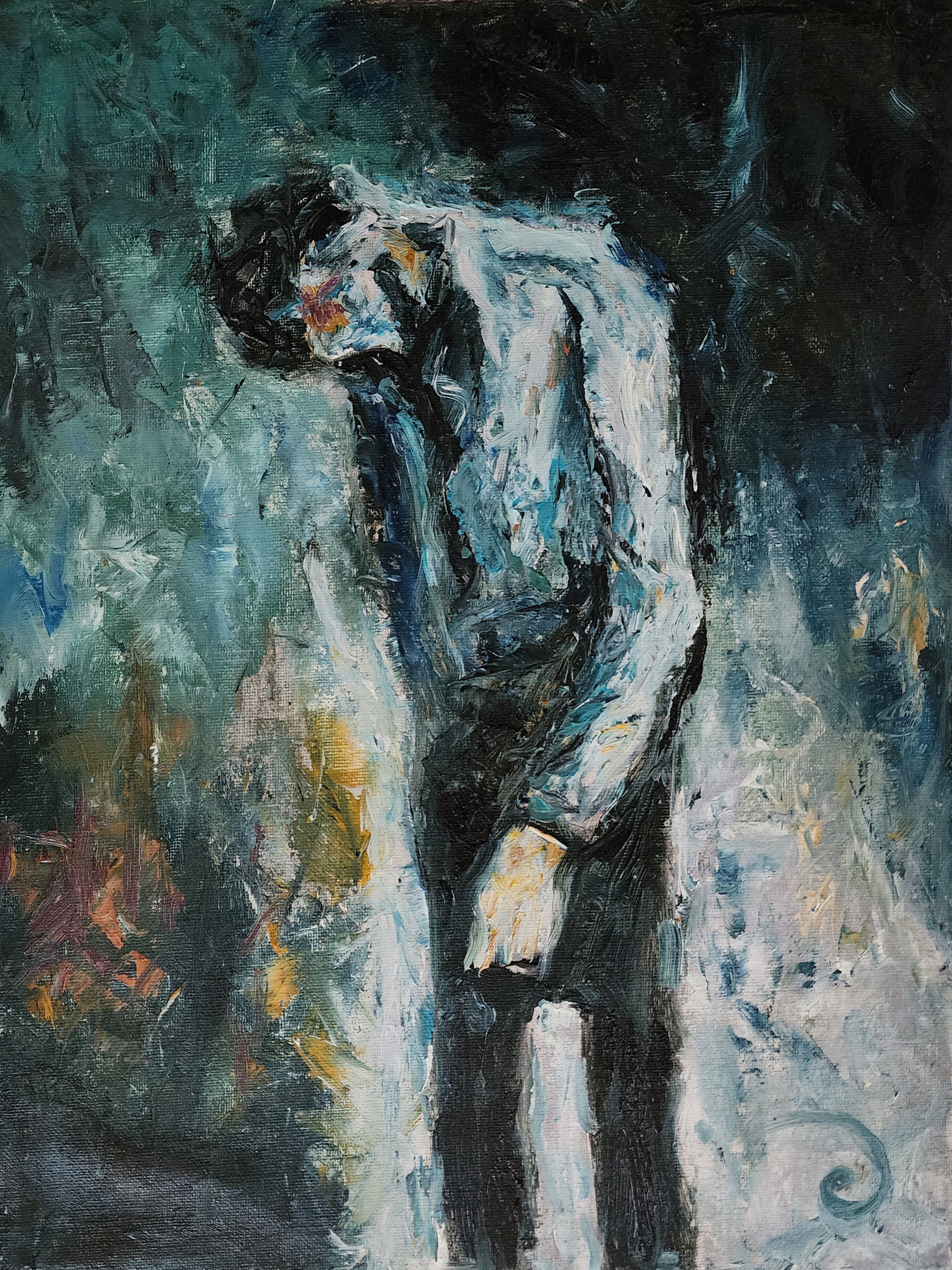 The Sad Man by Manu Fine Art