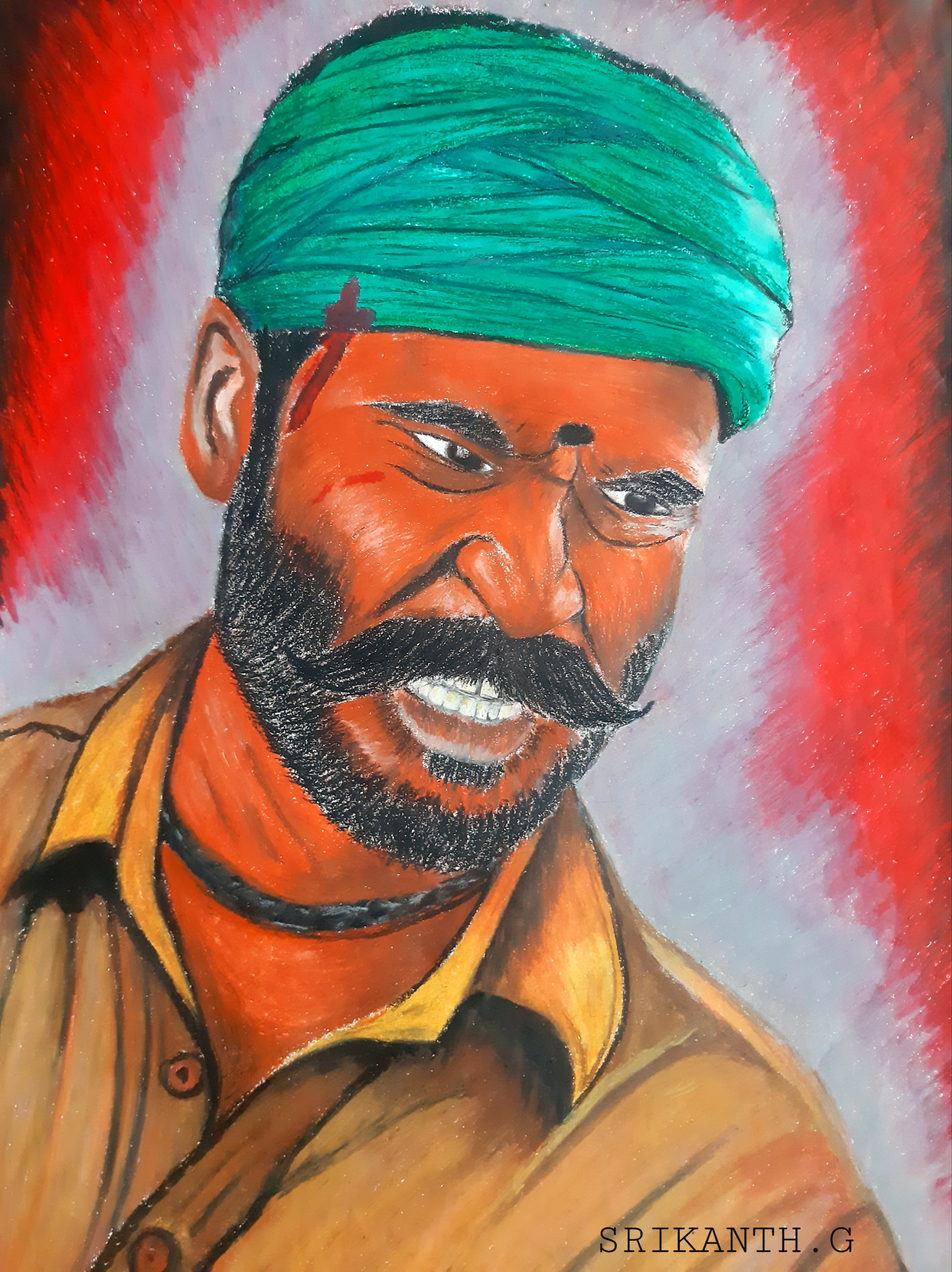 Portrait of dhanush by SRIKANTH GENO