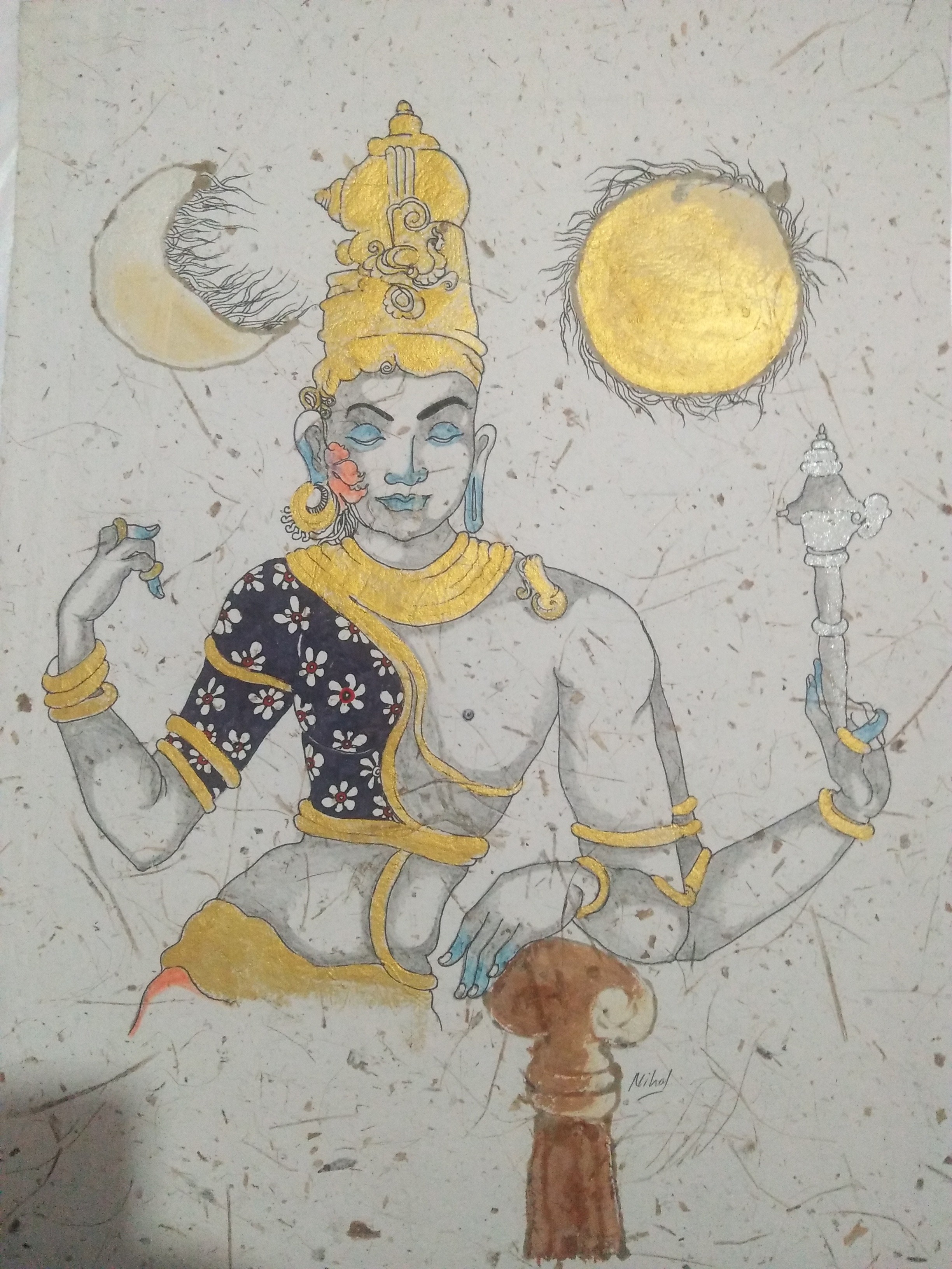 Shiva ardhanarishwara by Nihal Senarathna