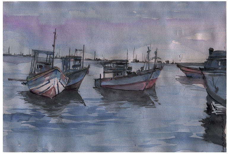 Boats by Ranjan Ekanayake