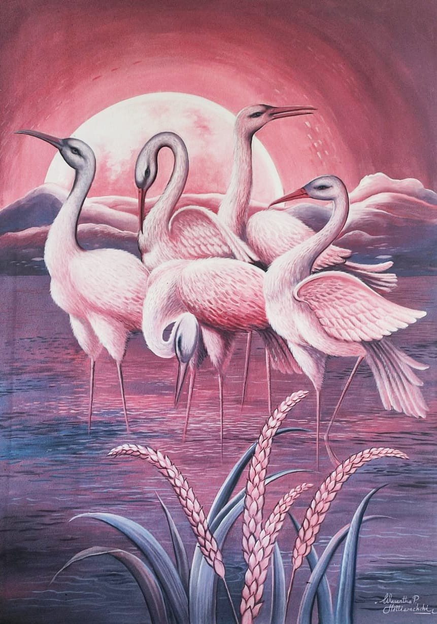 Egret Birds by Wasantha Hetti Arachchi