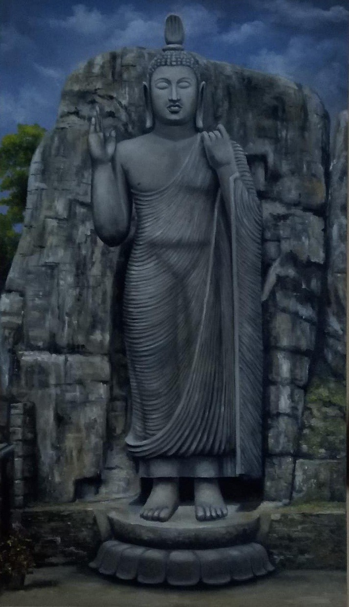 Avukana Buddha Statue by Madhawa Chandraratne