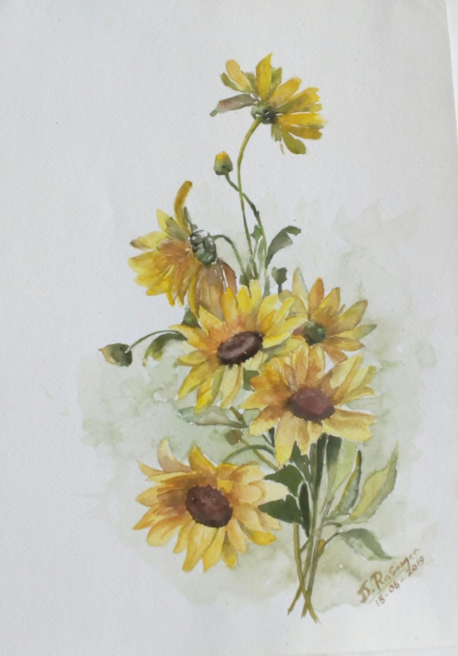 sunflowers by Dhamitha Rasangee
