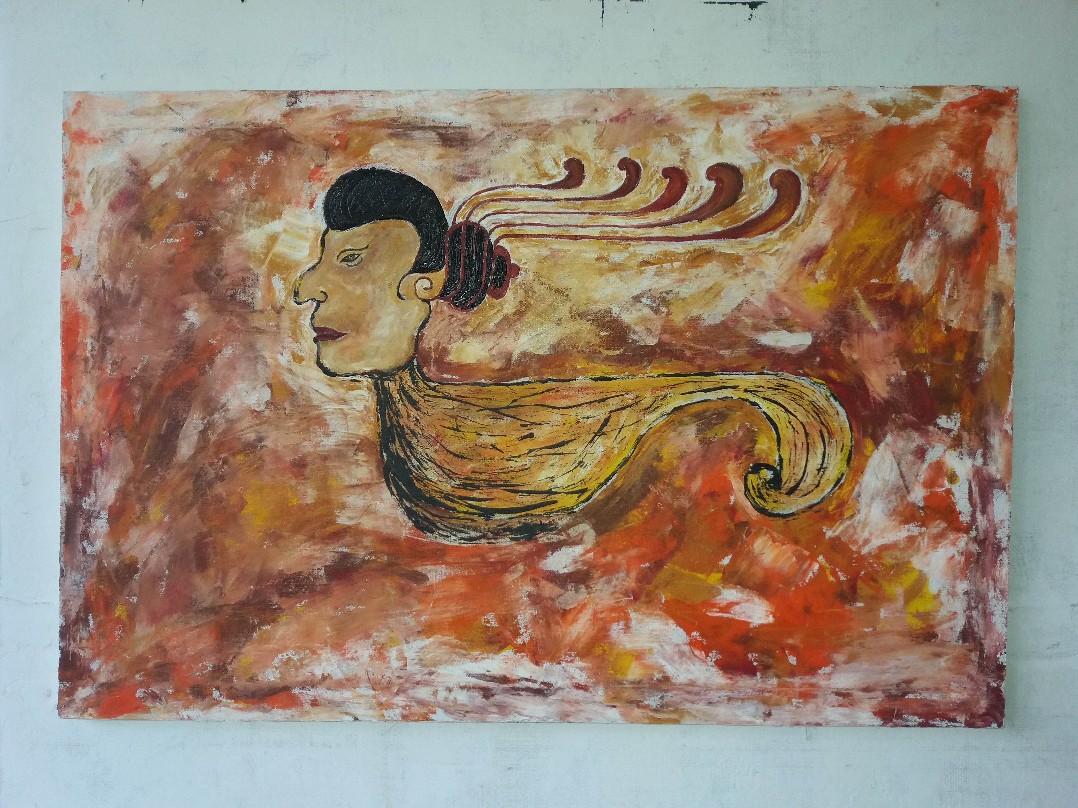 Abstract painting by Aloka Jayathilake