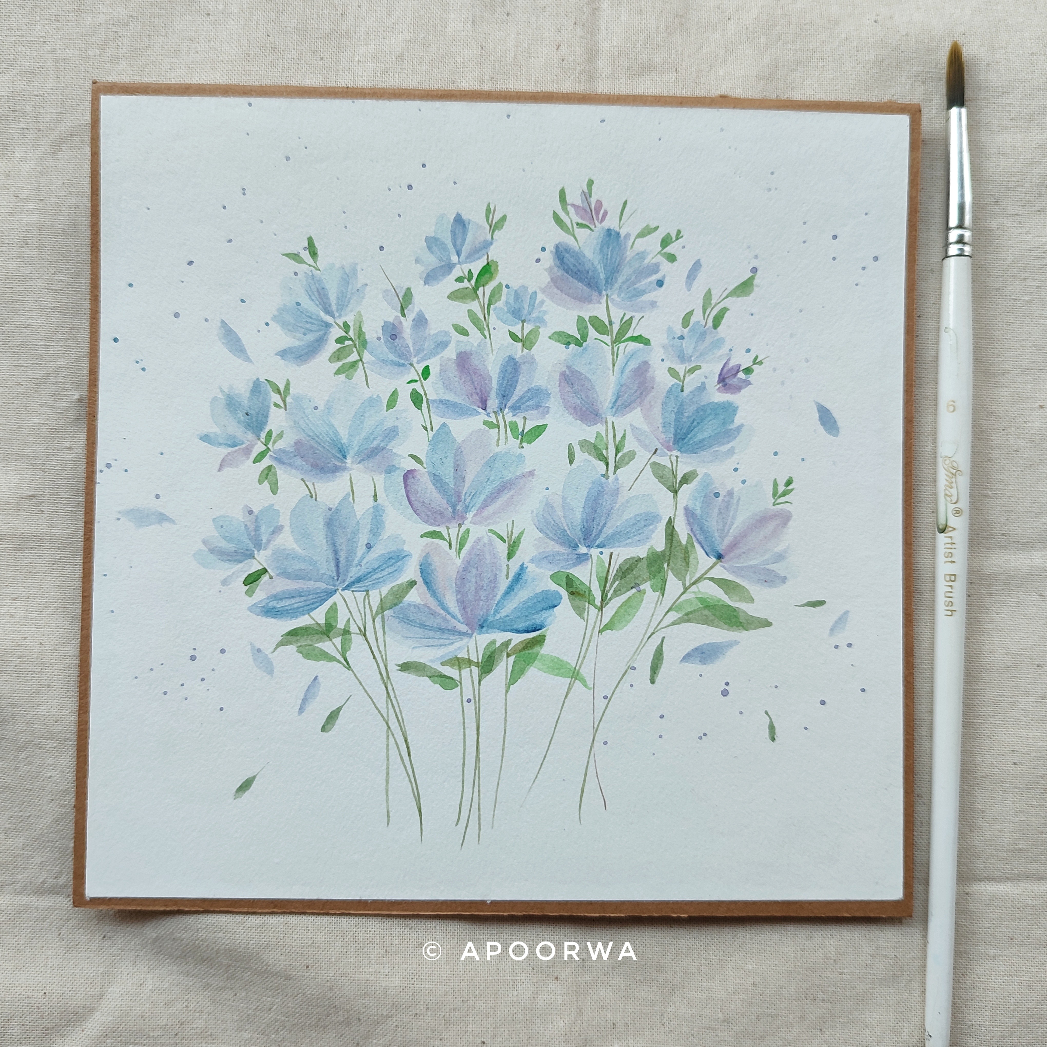 Watercolour Floral Card by Nirasha Udyani