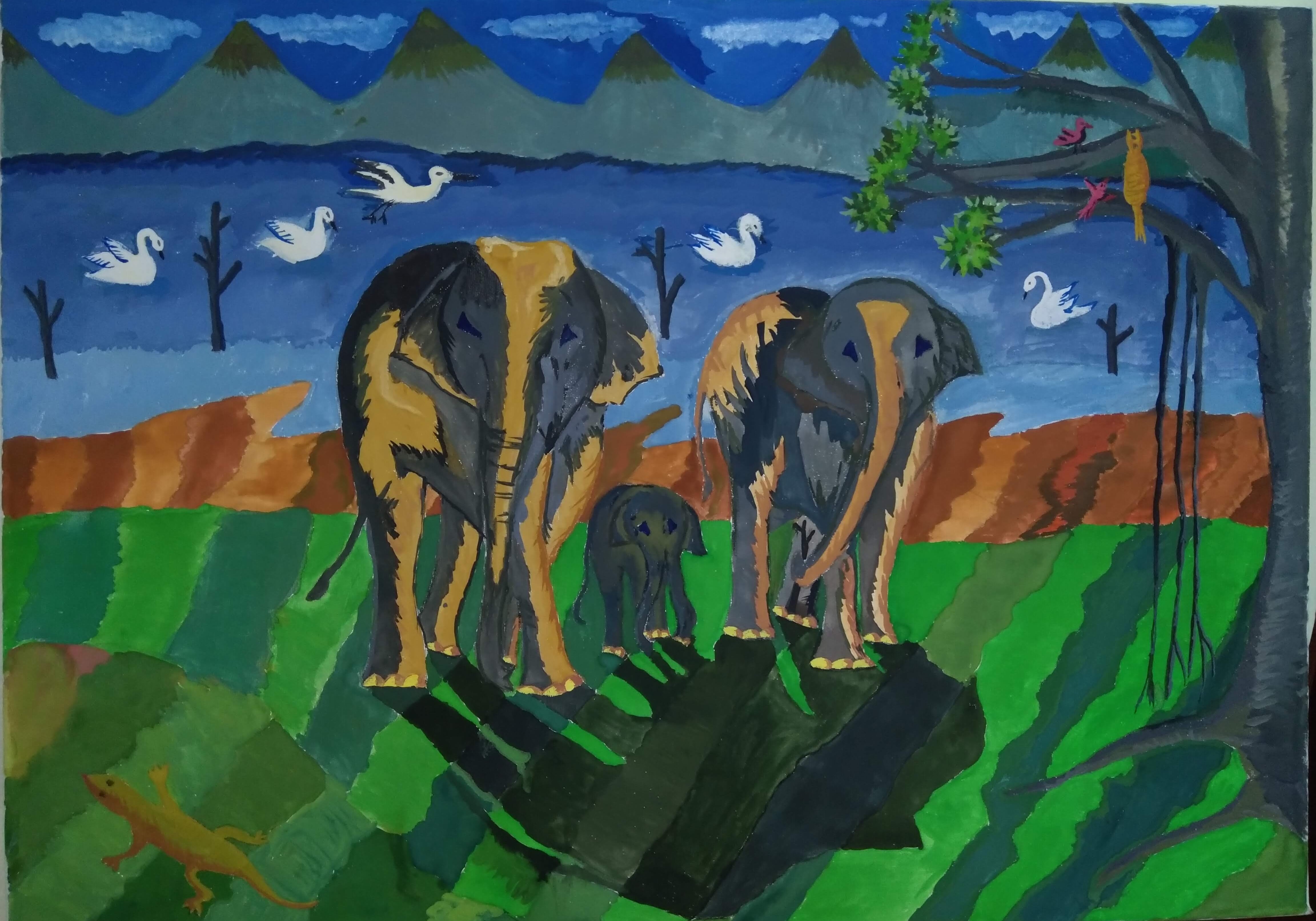 The Elephant Trio by Malinda Perera