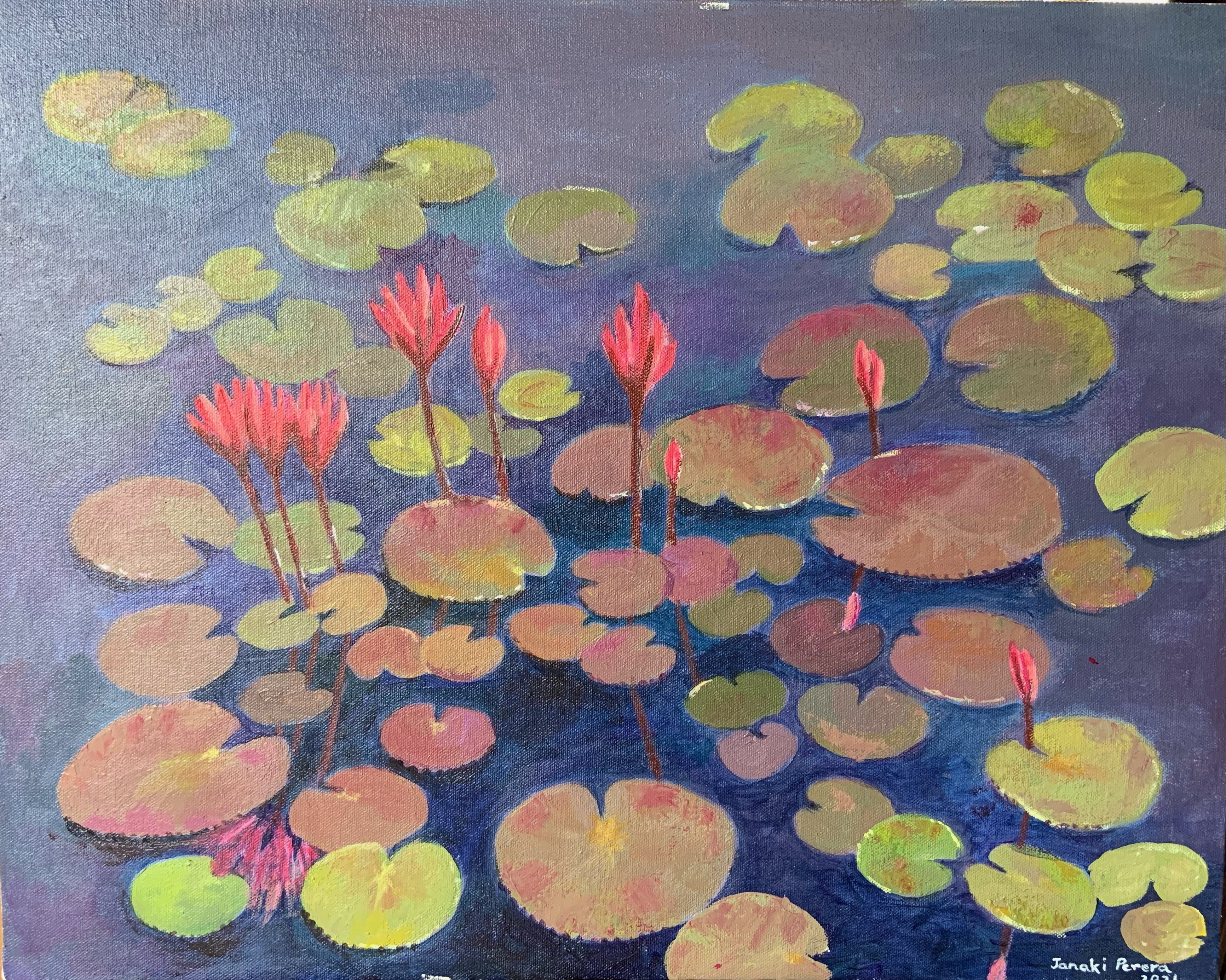 Lotus pond by Janaki Perera