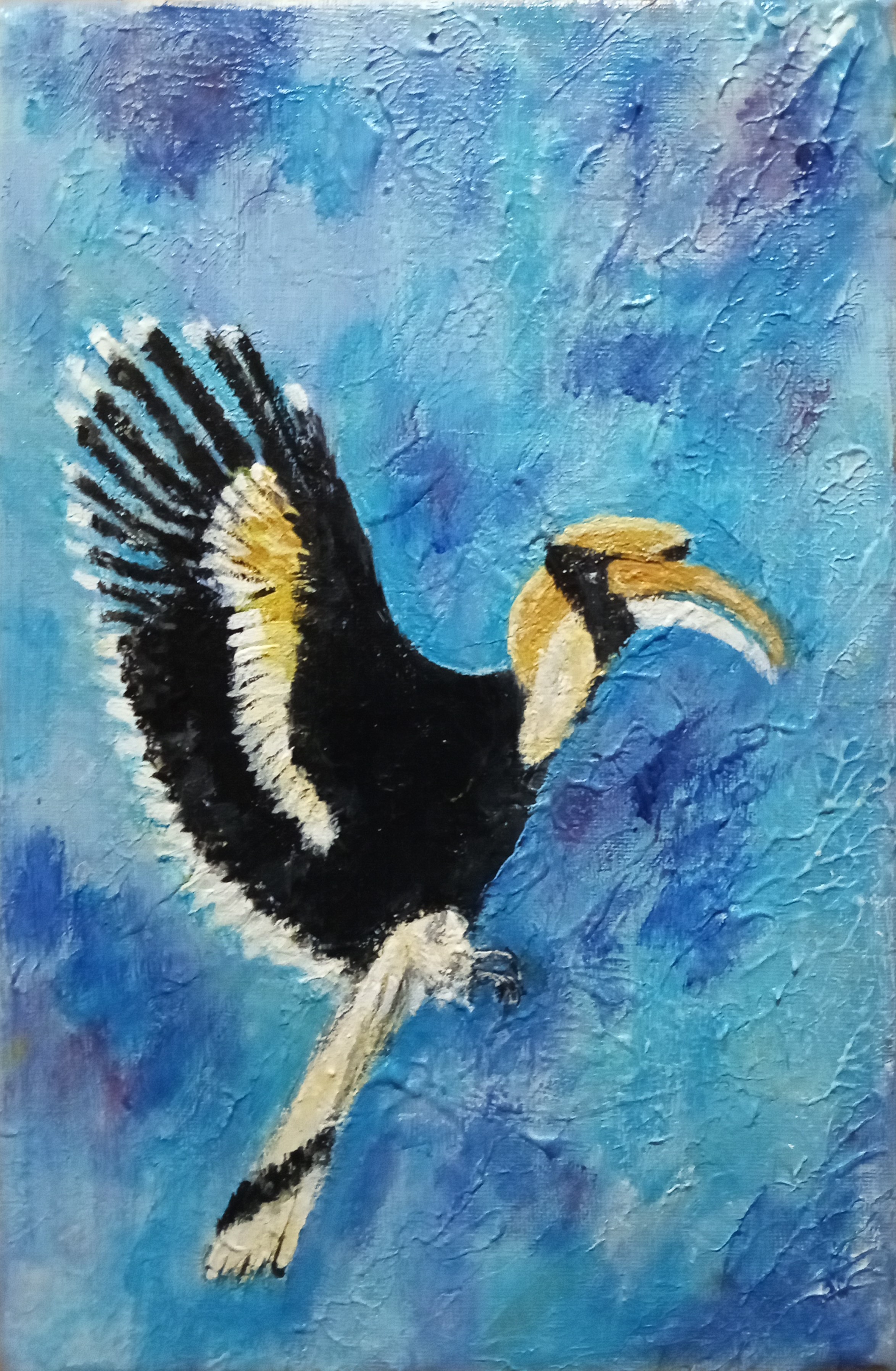 Flying Hornbill by Simpson David